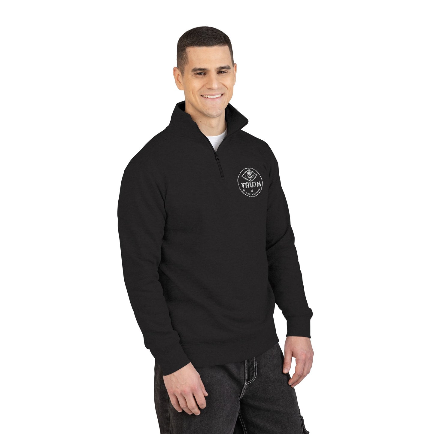 Stylish Unisex Fleece Pullover with Embroidery, Cozy Layering Sweatshirt, Casual Everyday Wear, Perfect Gift for Friends, Ideal for Holidays