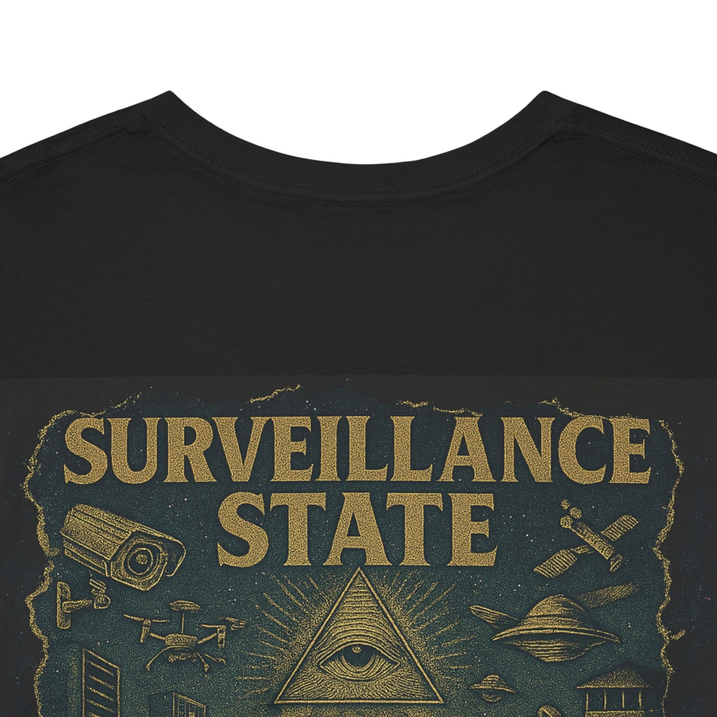 Surveillance State Tee - Unisex Heavy Cotton Tee, Statement Shirt, Gift for Activists, Protest Clothing, Unique Graphic T-Shirt