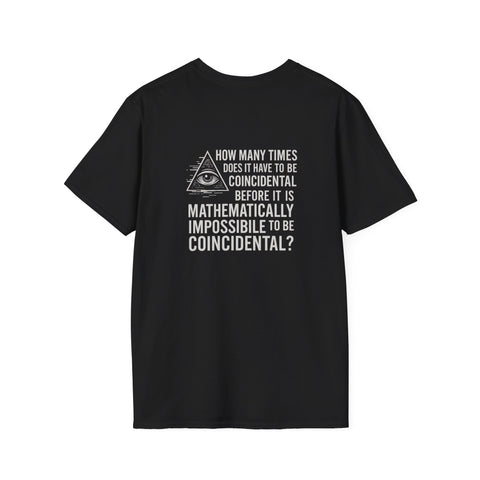 Unisex Softstyle T-Shirt  Coincidental Quote Truth Seeker Shirt, Gift for Gamers, Quirky Fashion