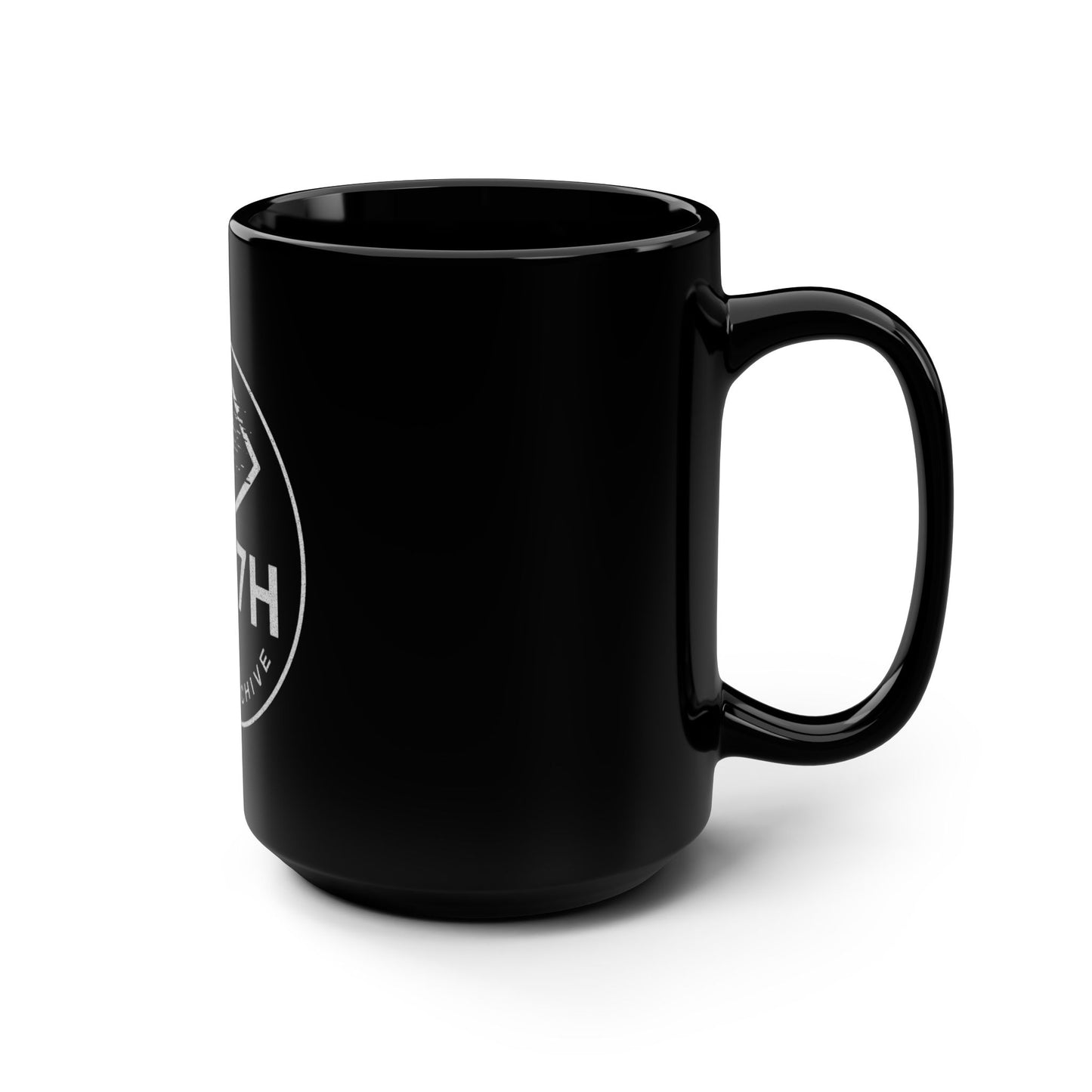 Mystical Black Mug, Alien Design, Coffee Lover's Gift, Perfect for Daily Use, Unique Home Decor, TRU7H Black Archive