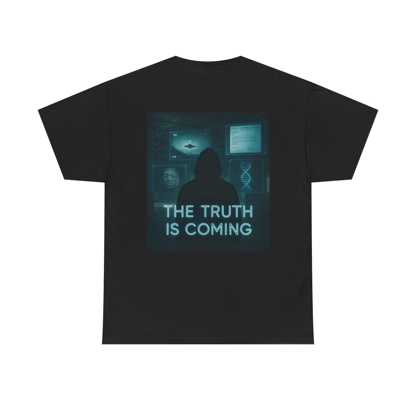 Unisex Heavy Cotton Tee - The Truth Is Coming Graphic Tee, Casual Shirt, Statement T-Shirt, Gift for Truth Seekers, Everyday Wear
