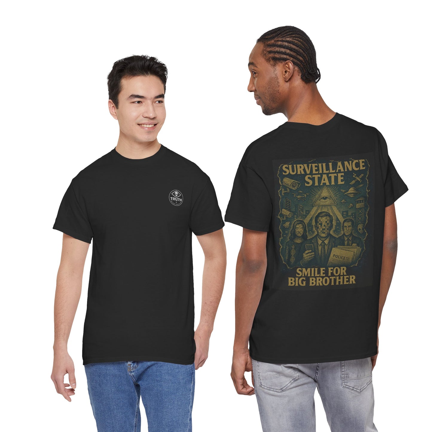 Surveillance State Tee - Unisex Heavy Cotton Tee, Statement Shirt, Gift for Activists, Protest Clothing, Unique Graphic T-Shirt